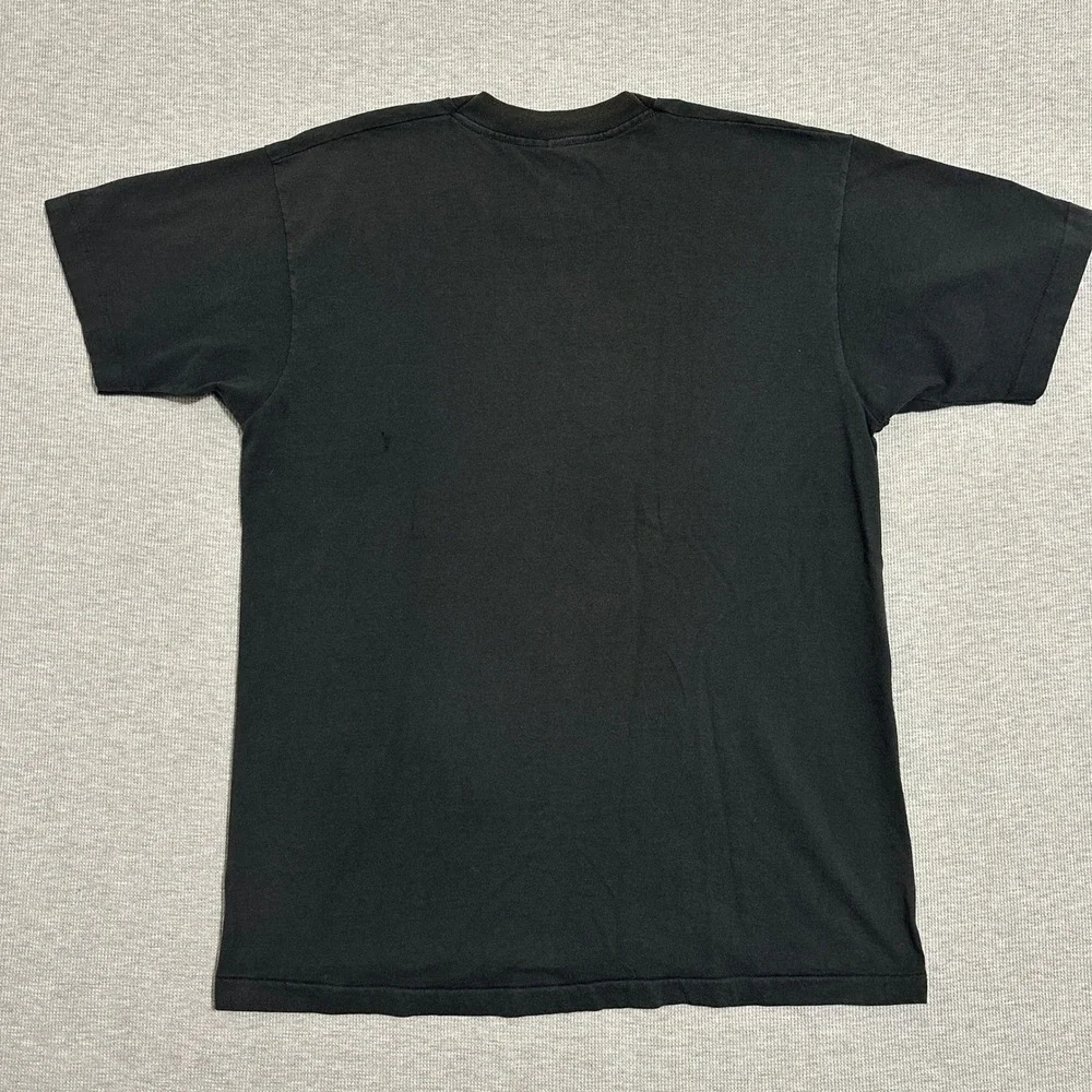 Vintage 90s New Orleans French Quarter Bourbon St Neon Graphic Tee Black Mens XL
